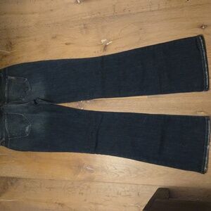 VINTAGE Indie Denim Low-rise Bootcut Jean Medium Wash Distressed 28